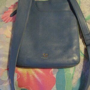 Radle London blue crossbody handbag with zip decorations hardly use